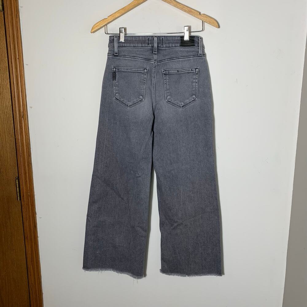 Womens PAIGE The Anessa High-Rise Crop Wide-Leg Jeans Gray Raw Hem Size 27 EUC! - Picture 4 of 4